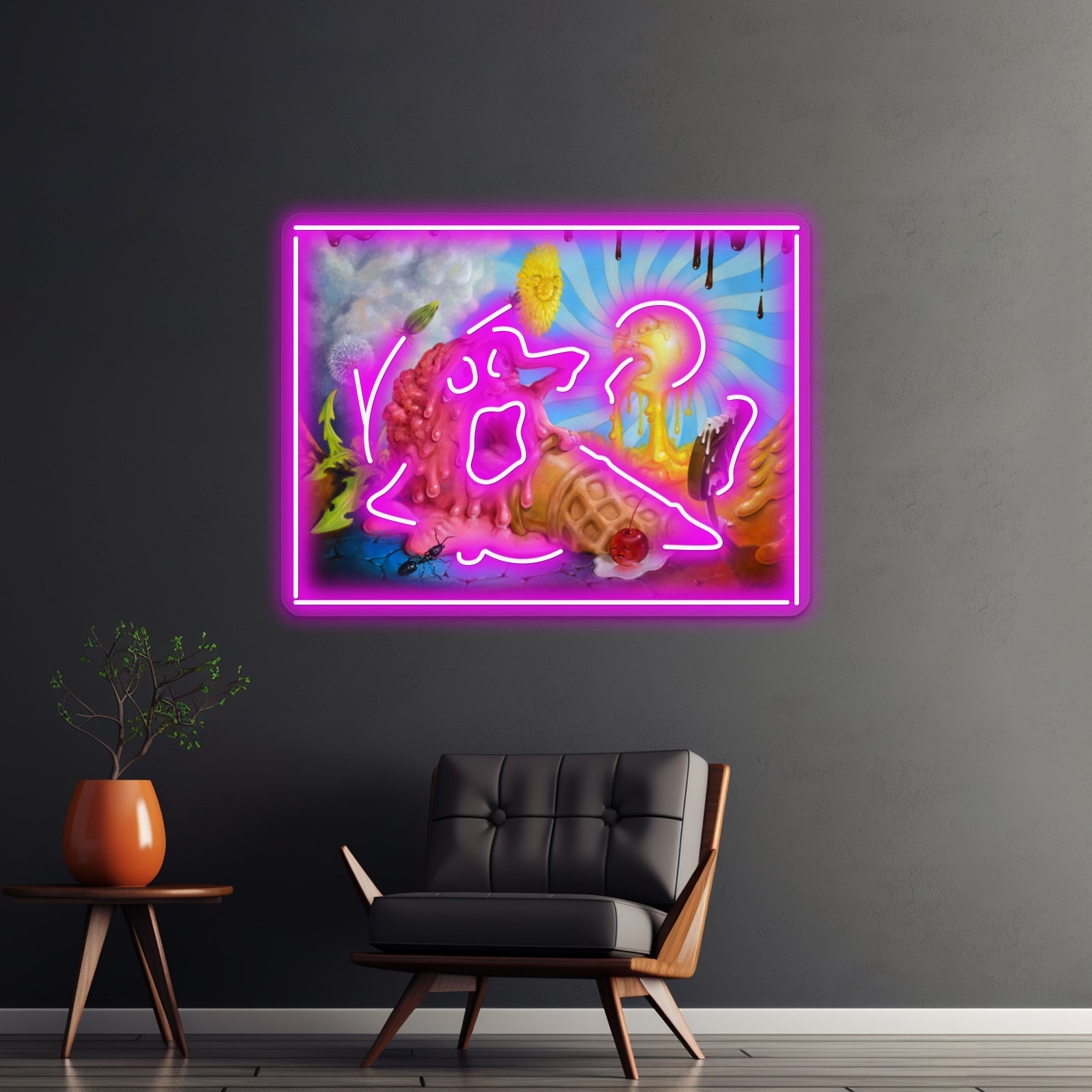 I Scream In The Sun Artwork Led Custom Signs - Shineneon