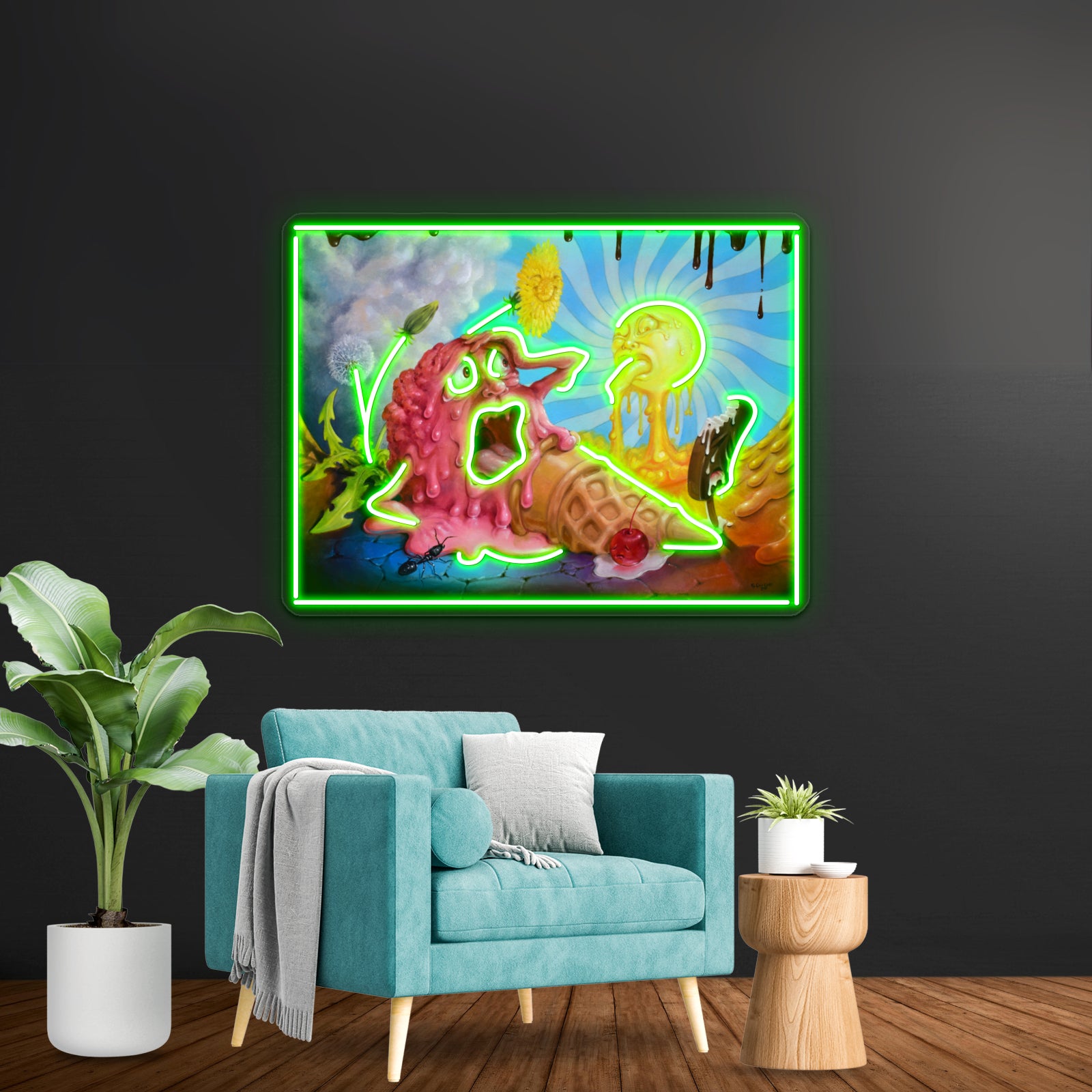 I Scream In The Sun Artwork Led Custom Signs