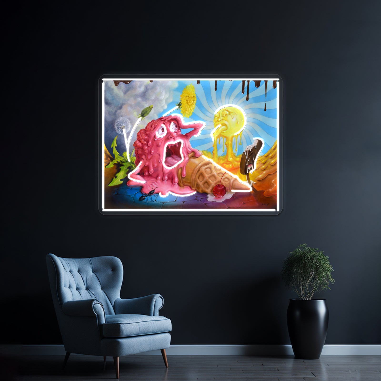 I Scream In The Sun Artwork Led Custom Signs