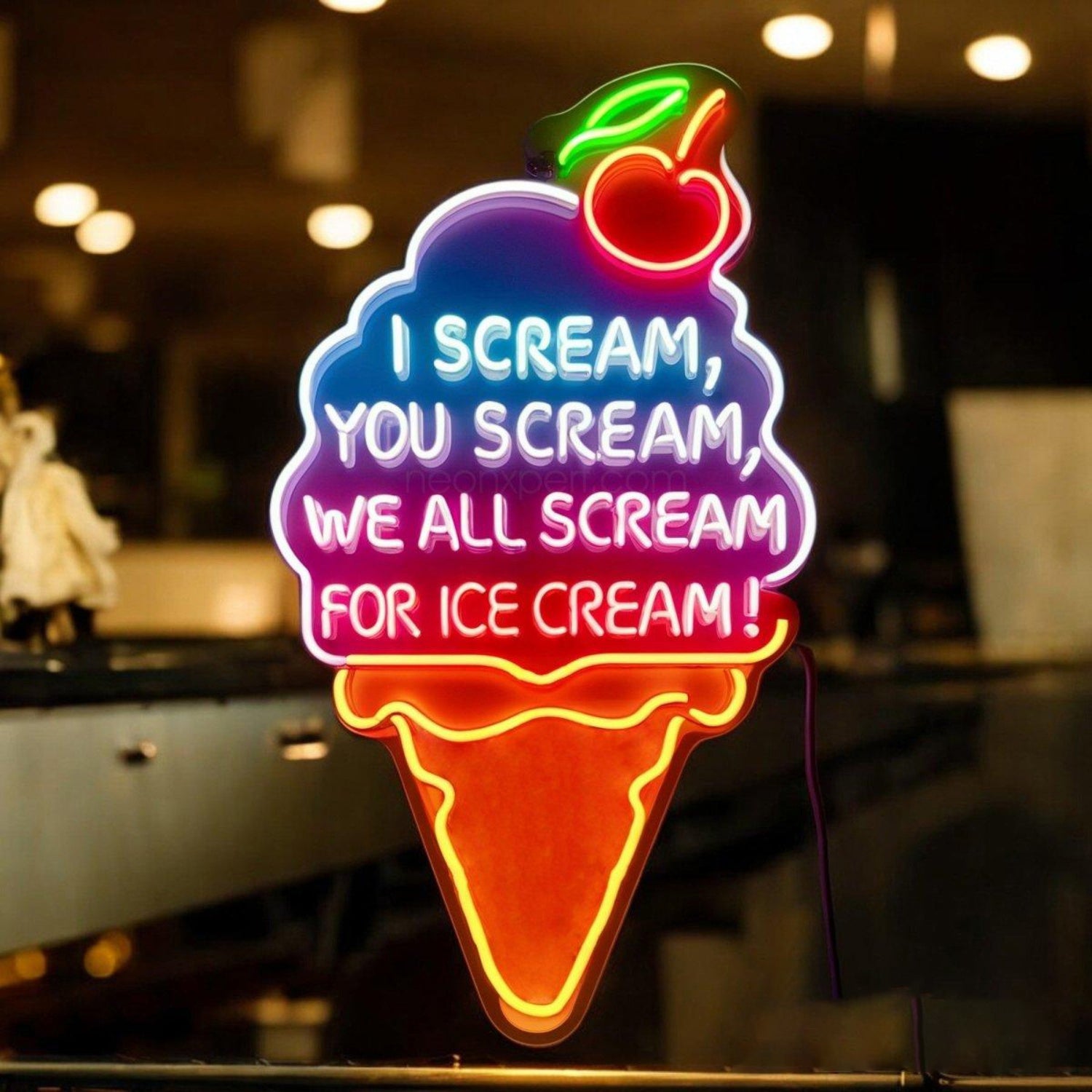 I Scream You Scream For Ice Cream Led Neon Sign For Ice Cream Shop Decor | Shineneon