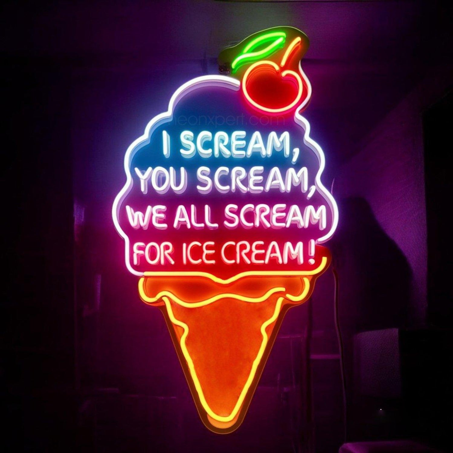 I Scream You Scream For Ice Cream Led Neon Sign For Ice Cream Shop Decor | Shineneon