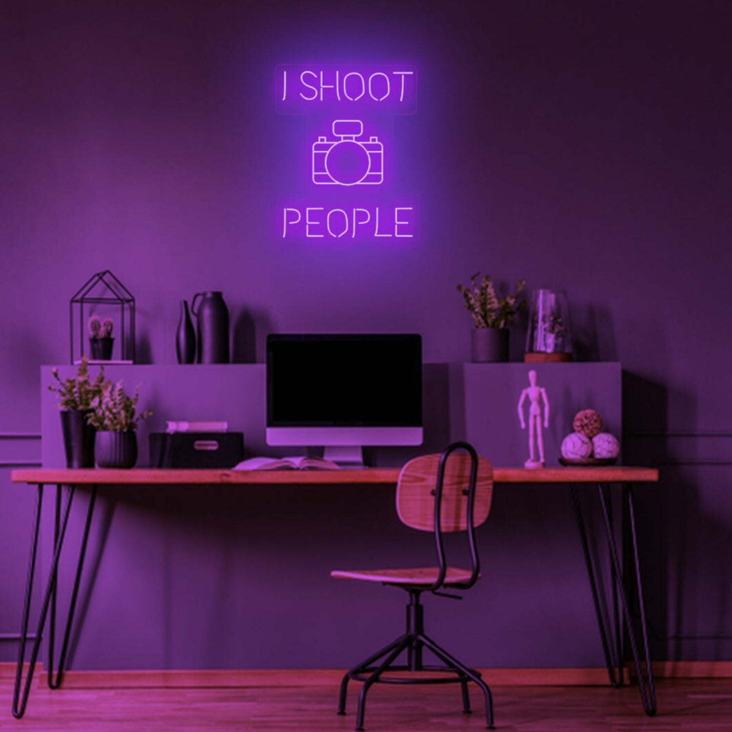 I Shoot People Photographers Neon Tribute To Capturing Moments - Shineneon