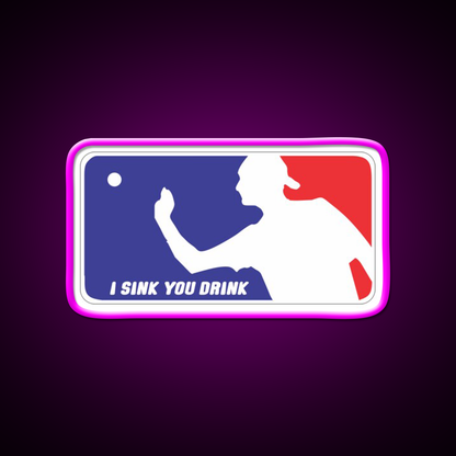 I Sink You Drink Beer Bar Decor Led Neon Sign Rgb Color - Neon sign mounted on wall in room