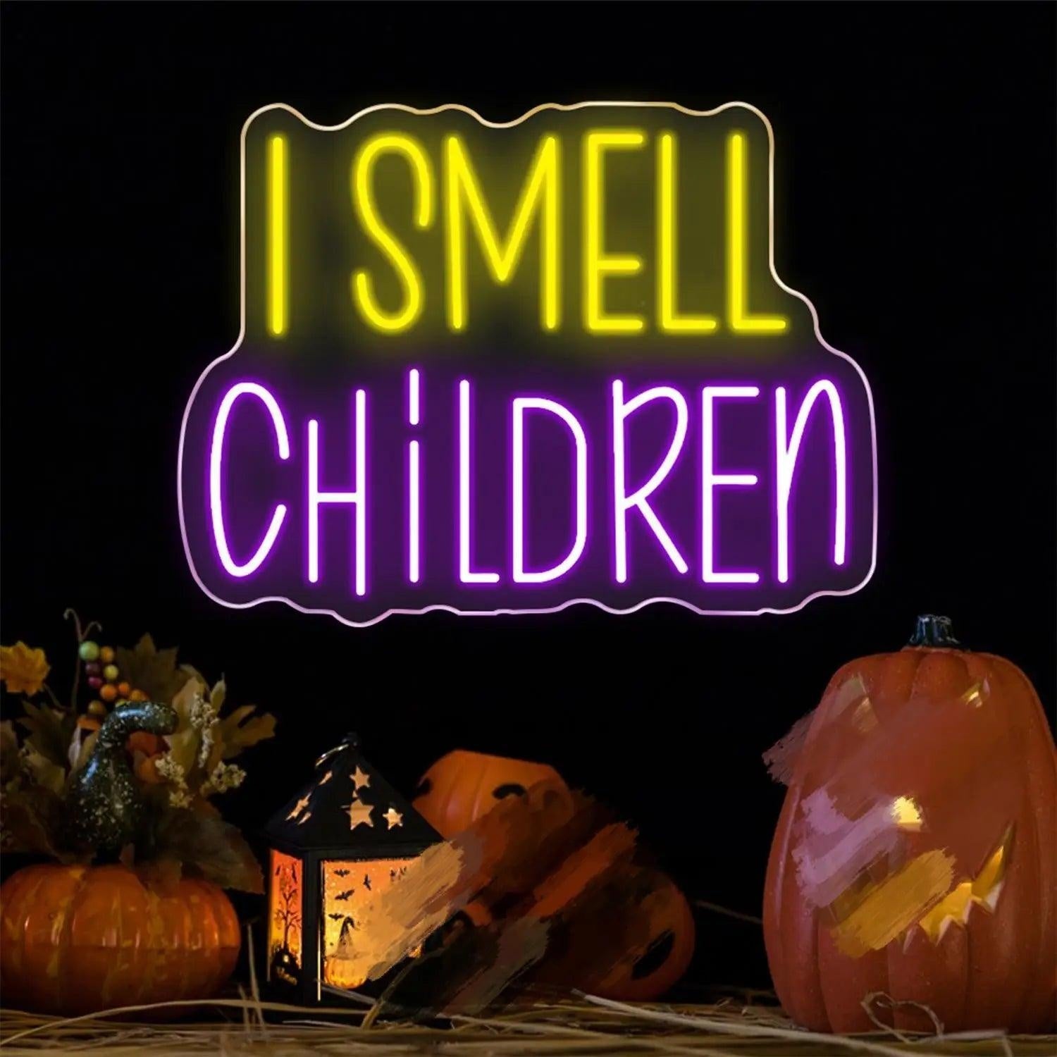 I Smell Children Dual-Color Led Neon Sign Halloween Party Decor | Shineneon