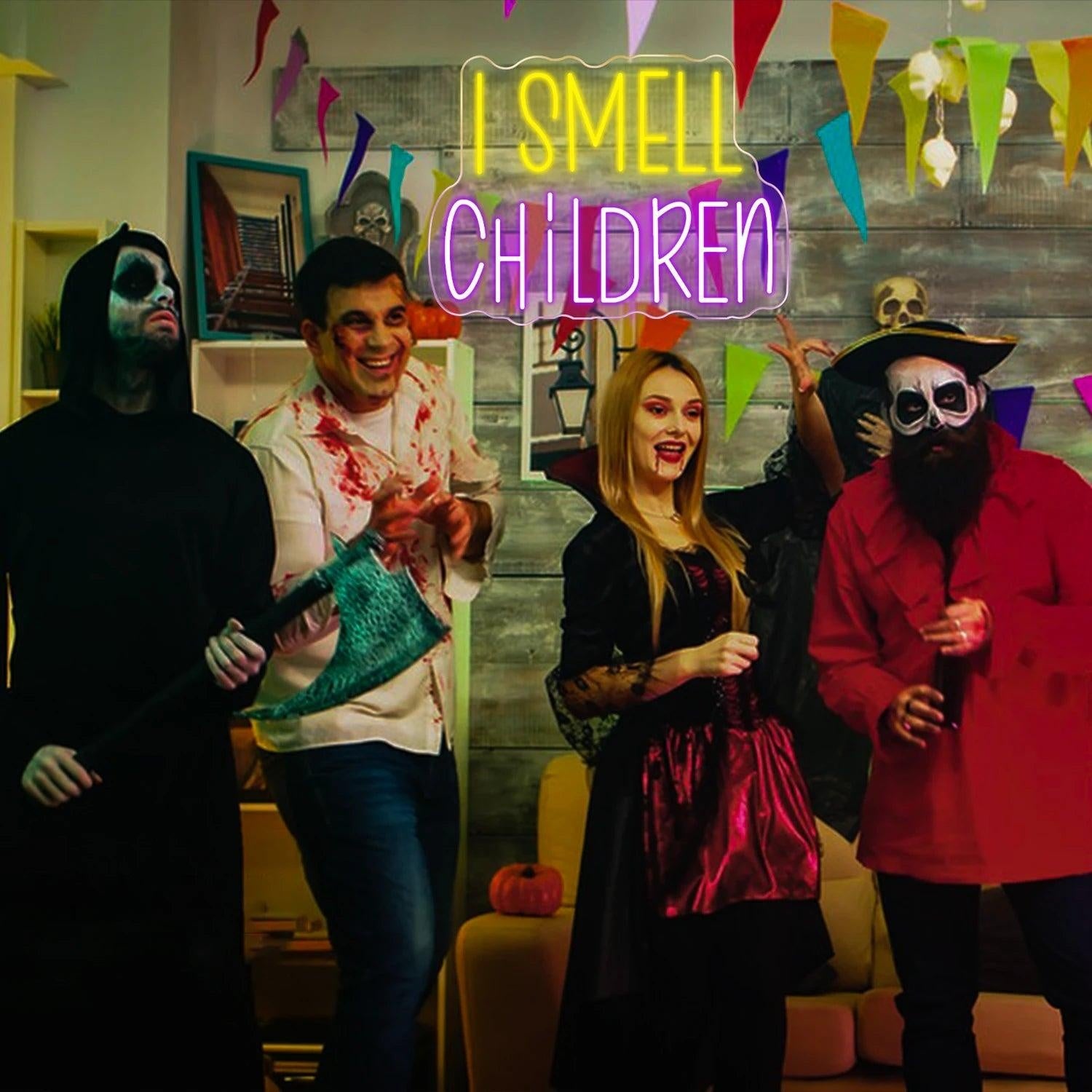 I Smell Children Dual-Color Led Neon Sign Halloween Party Decor | Shineneon