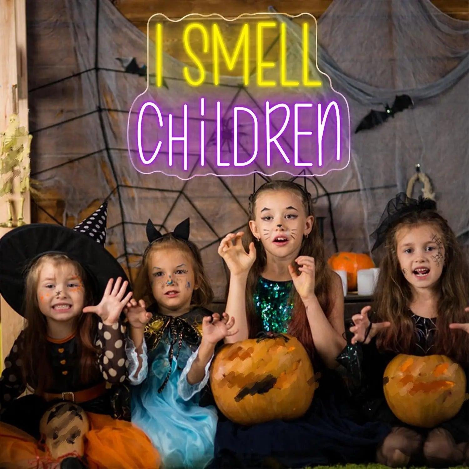 I Smell Children Dual-Color Led Neon Sign Halloween Party Decor | Shineneon