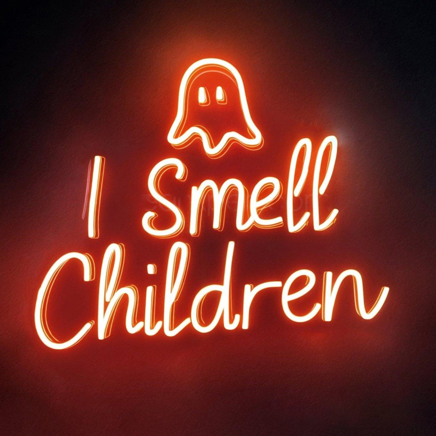 I Smell Children Orange-Red Ghost Led Neon Sign For Halloween Party Decor | Shineneon