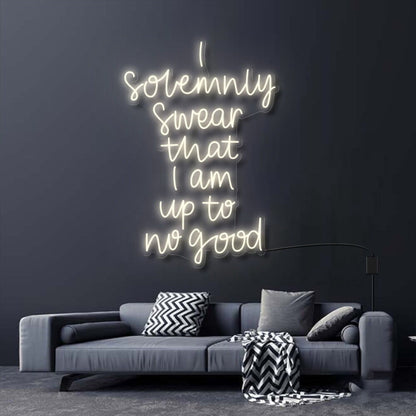 I Solemnly Swear I Am Up To No Good Led Neon Sign | Shineneon