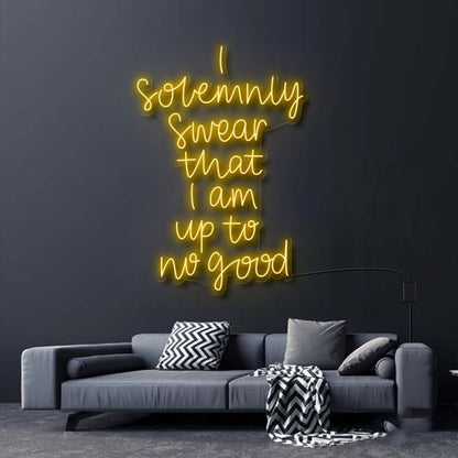 I Solemnly Swear I Am Up To No Good Led Neon Sign | Shineneon