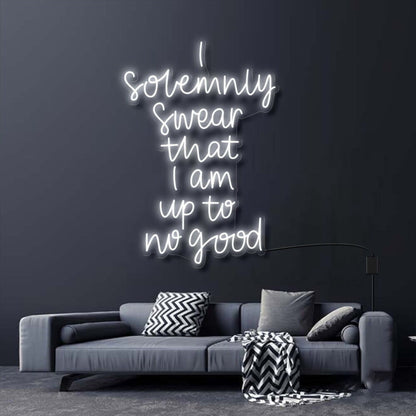 I Solemnly Swear I Am Up To No Good Led Neon Sign | Shineneon