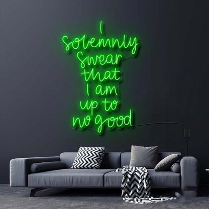 I Solemnly Swear I Am Up To No Good Led Neon Sign | Shineneon