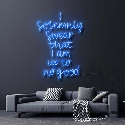 I Solemnly Swear I Am Up To No Good Led Neon Sign | Shineneon