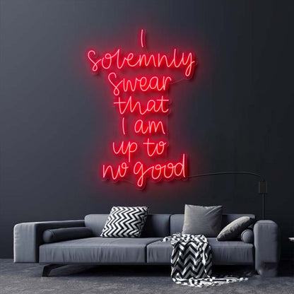 I Solemnly Swear I Am Up To No Good Led Neon Sign | Shineneon