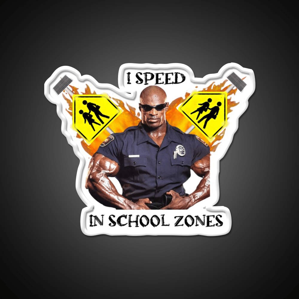 I Speed In School Zones Gym Fitness Led Neon Sign Rgb Color - Shineneon