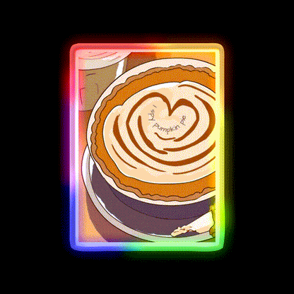 I Spy Pumpkin Pie Cafe Led Neon Sign Espresso Bar Art Rgb Color