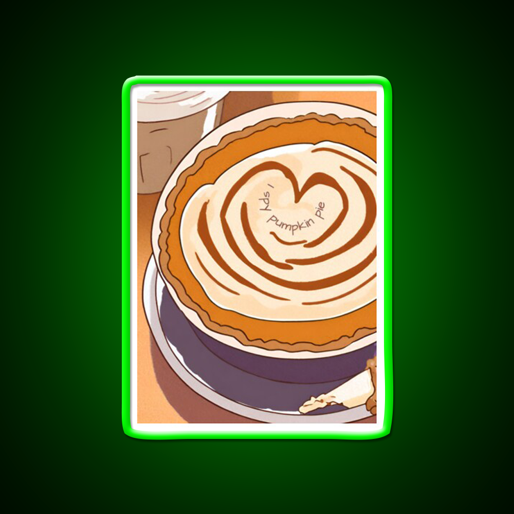 I Spy Pumpkin Pie Cafe Led Neon Sign Espresso Bar Art Rgb Color