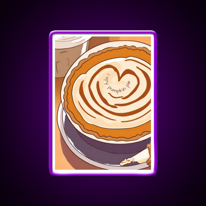 I Spy Pumpkin Pie Cafe Led Neon Sign Espresso Bar Art Rgb Color