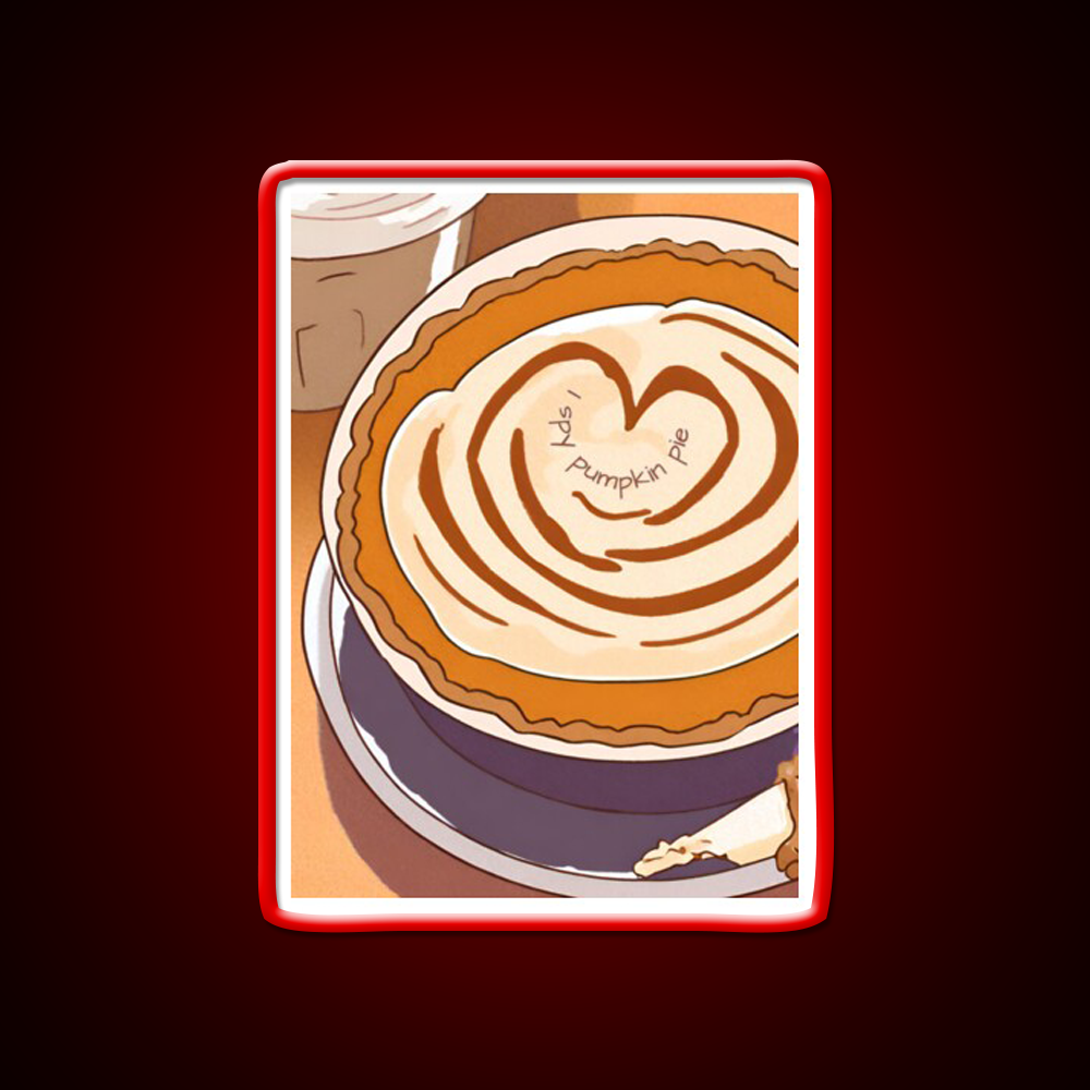 I Spy Pumpkin Pie Cafe Led Neon Sign Espresso Bar Art Rgb Color