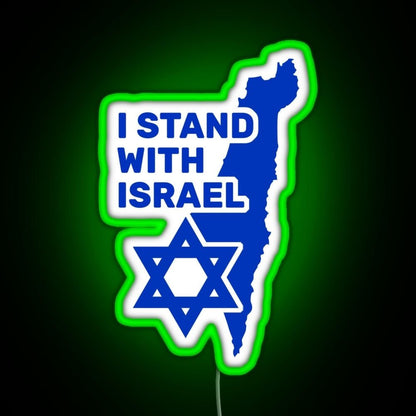 I Stand With Israel Show Your Support For Israel Rgb Neon Sign - Shineneon