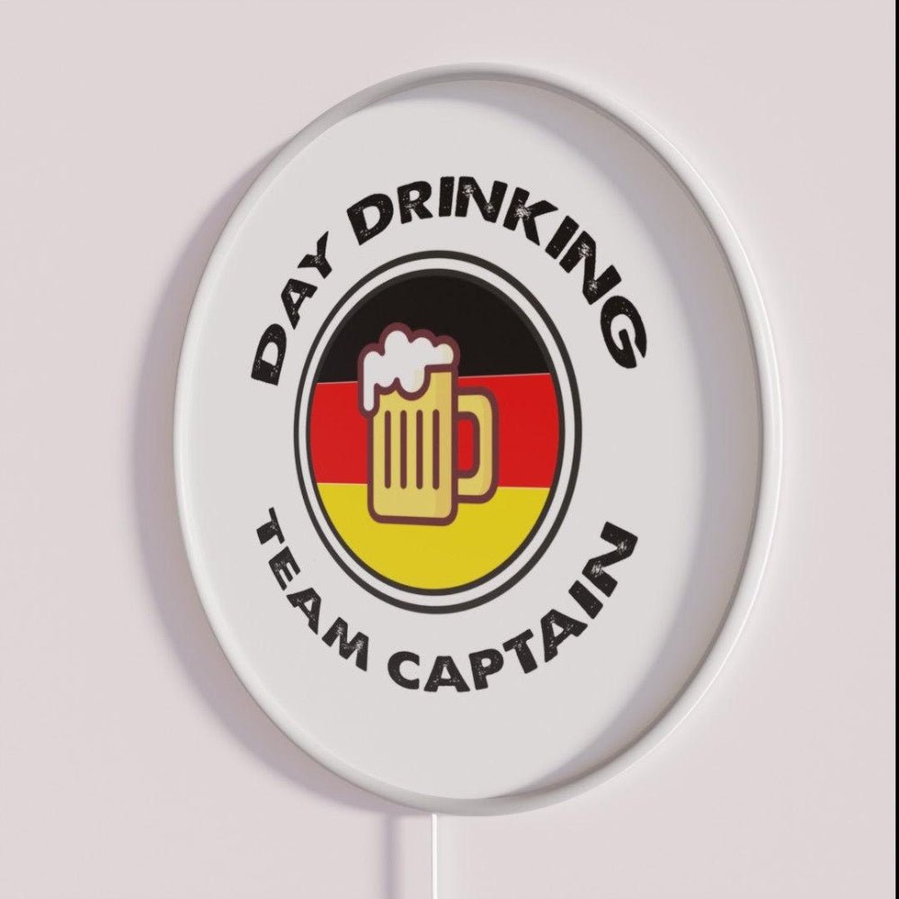 I Support Day Drinking Day Drinking Team Captain Rgb Led Neon Sign - Shineneon