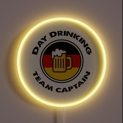I Support Day Drinking Day Drinking Team Captain Rgb Led Neon Sign - Shineneon