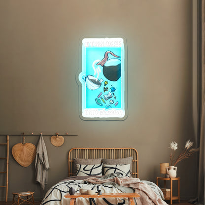 I Turn Coffee Into Education Teacher Artwork Neon Wall Signs