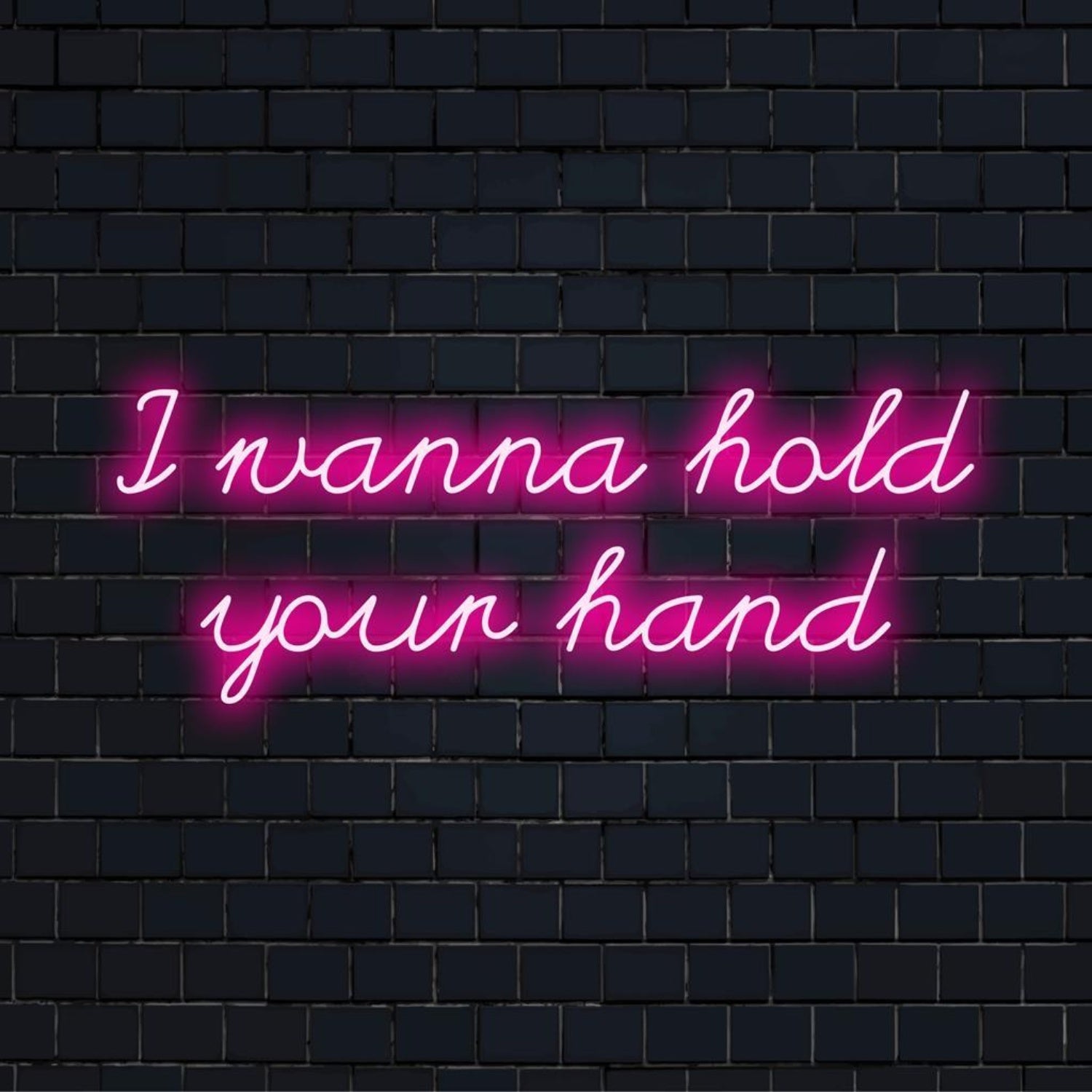 I Wanna Hold Your Hand Pink Led Neon Sign For Romantic Cafe Bar Decor | Shineneon