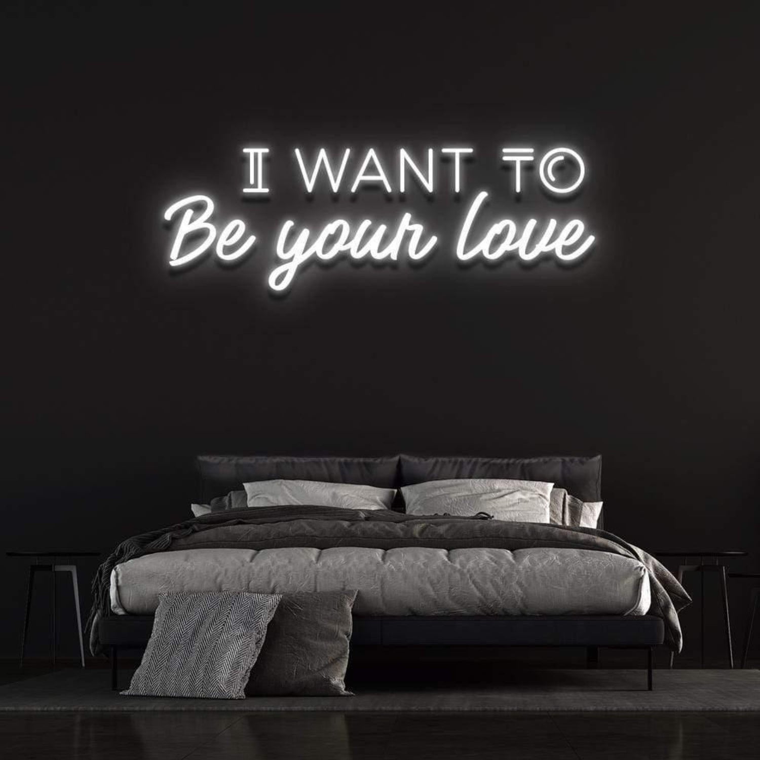 I Want To Be Your Love Yellow Led Neon Sign For Romantic Bedroom Decor | Shineneon