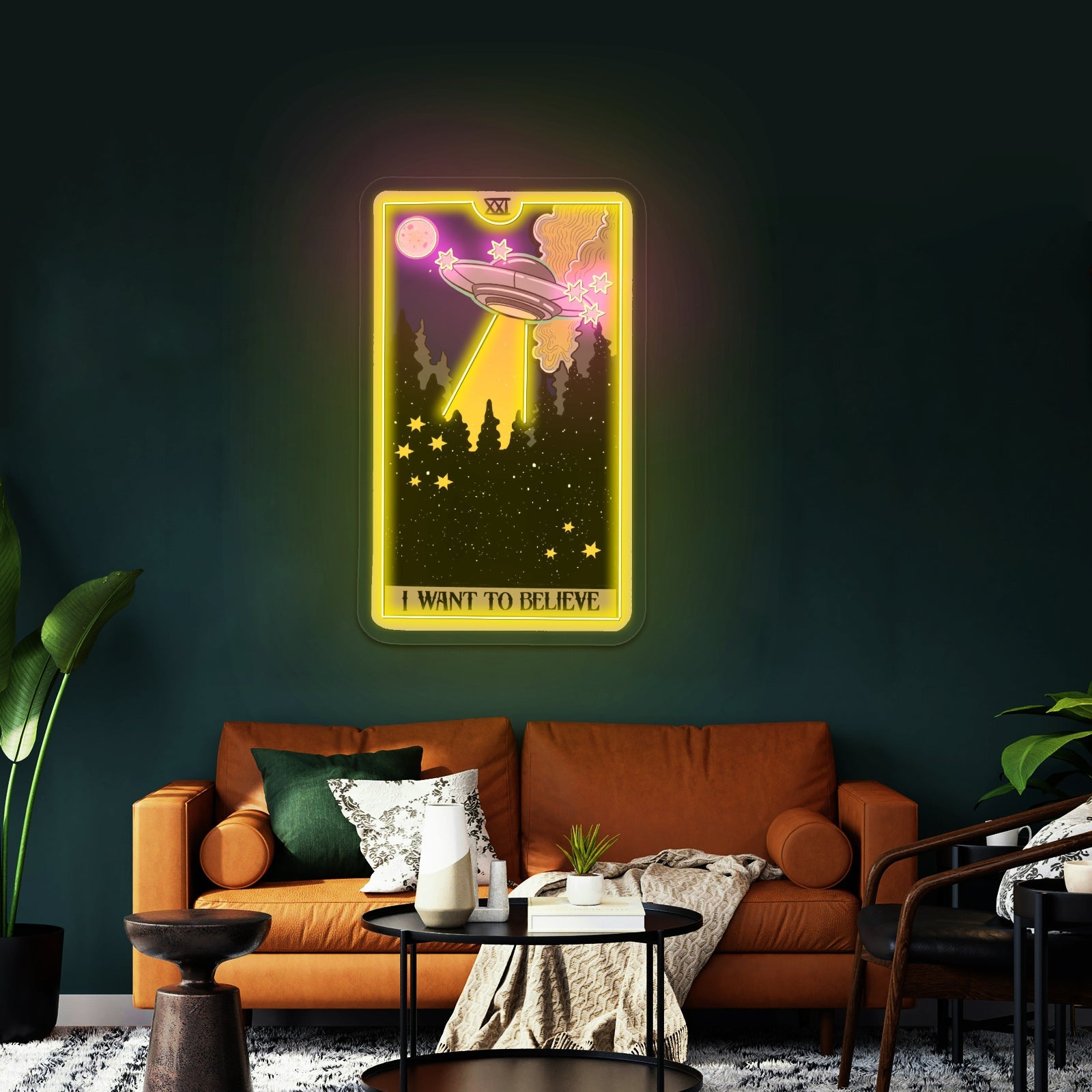 I Want To Believe Ufo Tarot Card Artwork Wedding Signs - Shineneon