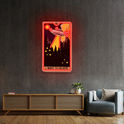 I Want To Believe Ufo Tarot Card Artwork Wedding Signs