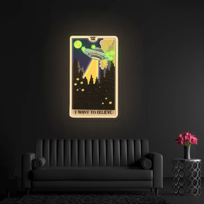 I Want To Believe Ufo Tarot Card Artwork Wedding Signs