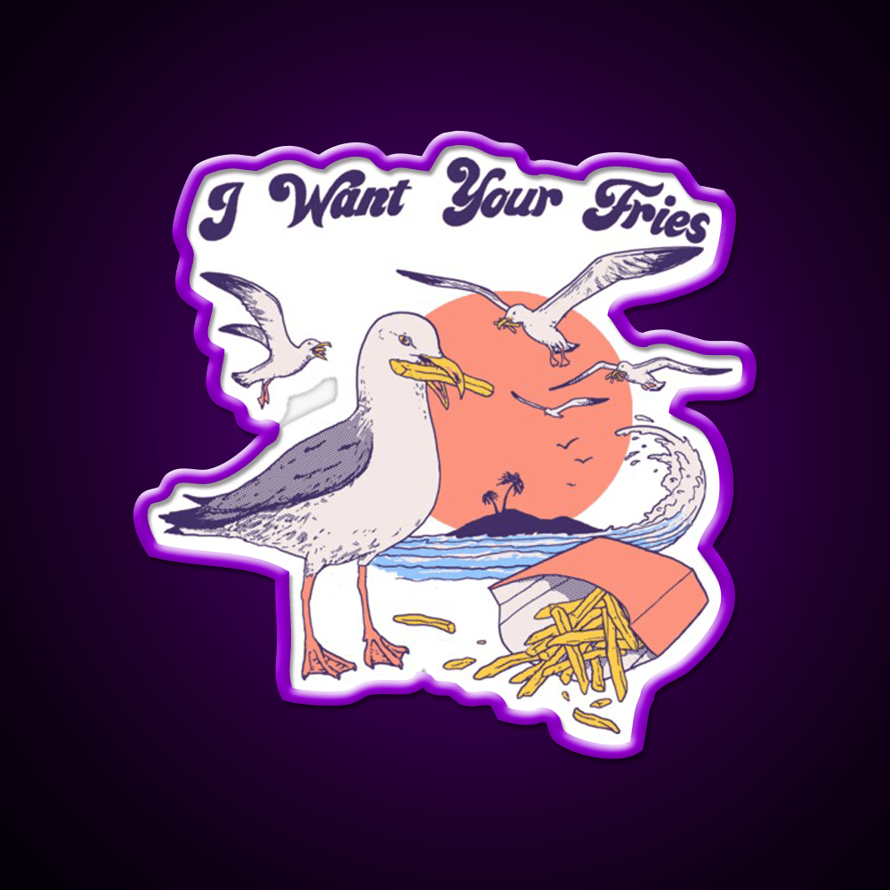 I Want Your Fries Snack Food Led Neon Sign Rgb Color - Shineneon