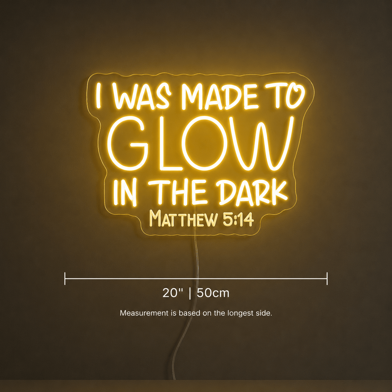 I Was Made To Glow Wall Decor LED Neon Sign - Shineneon