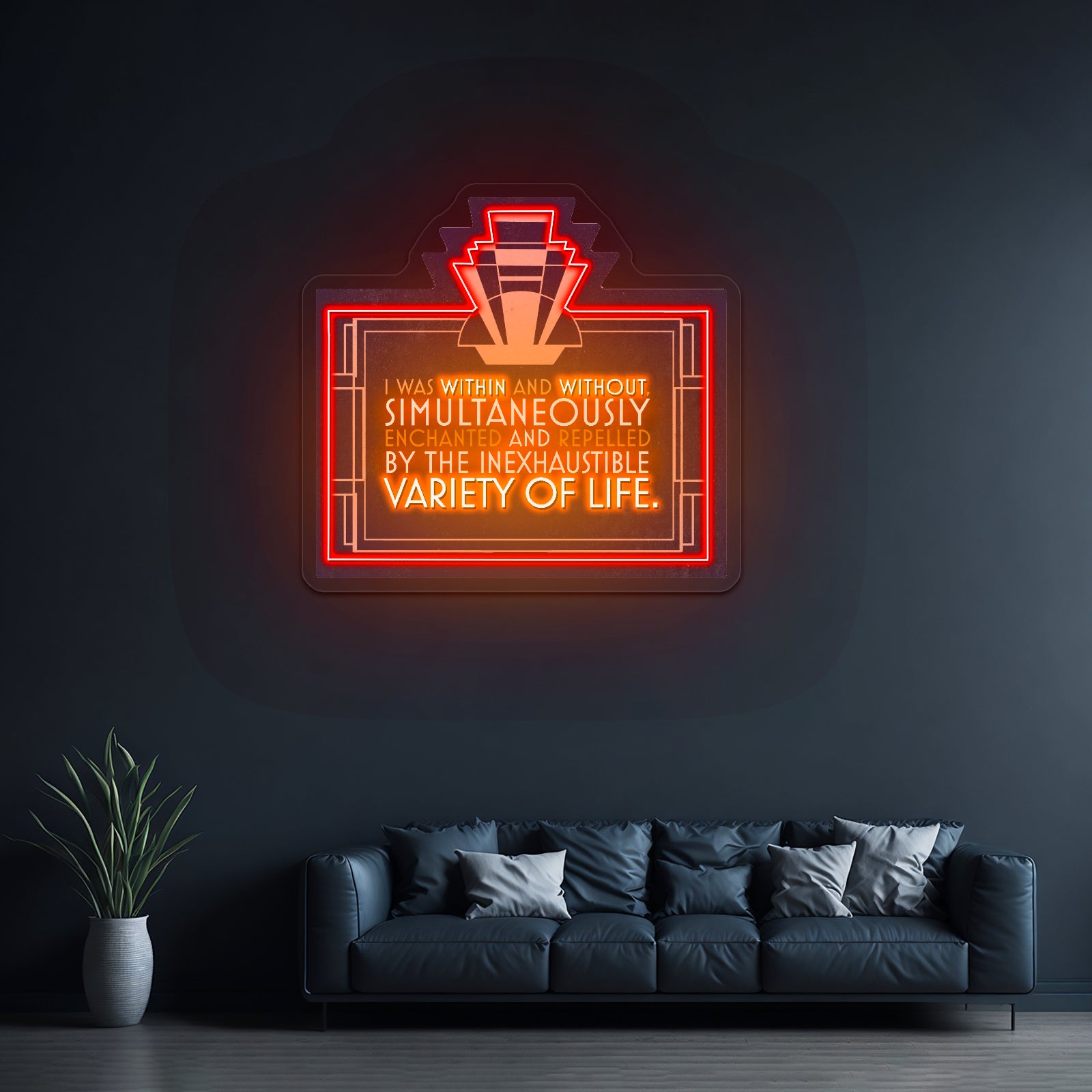 I Was Within And Without Simultaneously Enchanted Artwork Neon Sign Wall Art