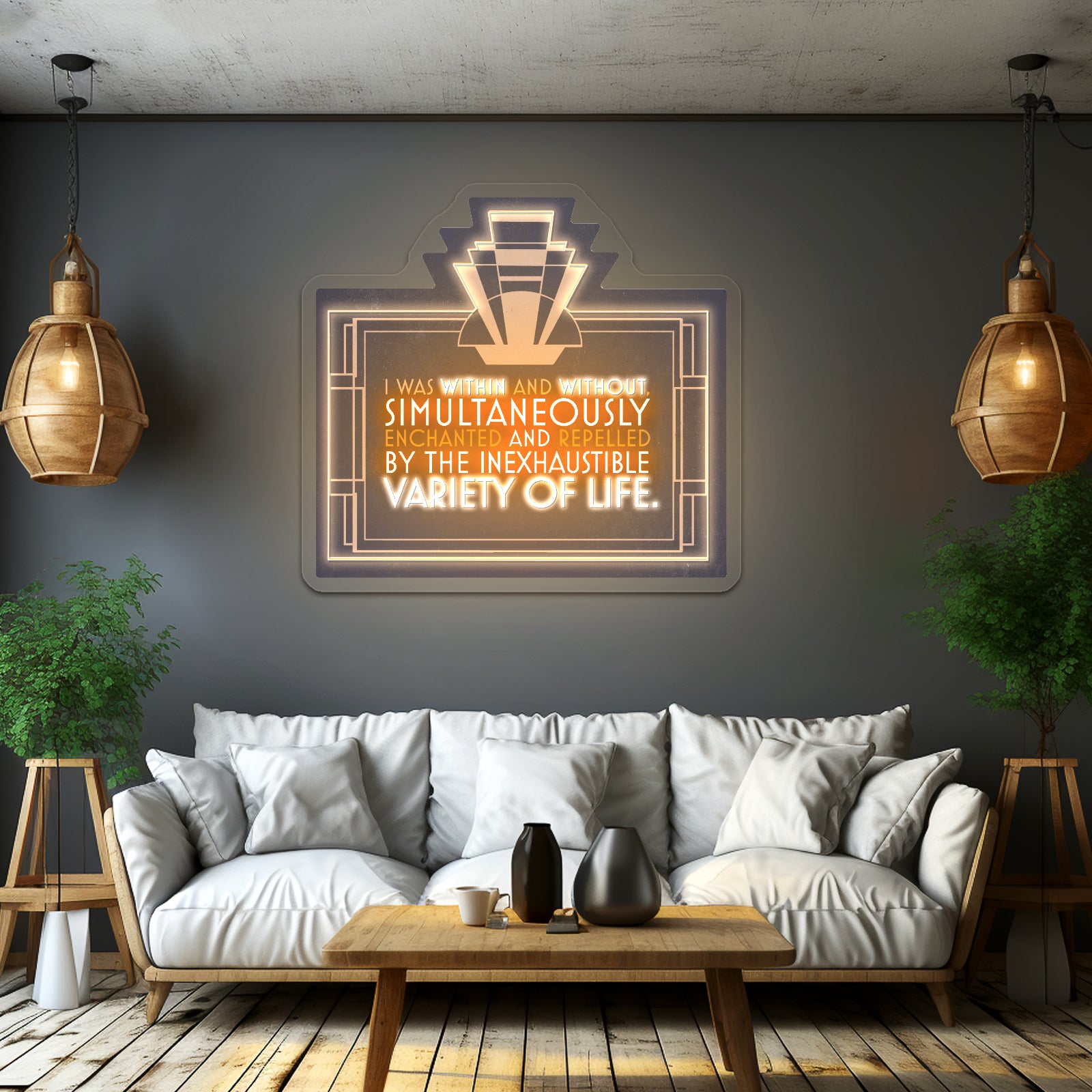 I Was Within And Without Simultaneously Enchanted Artwork Neon Sign Wall Art