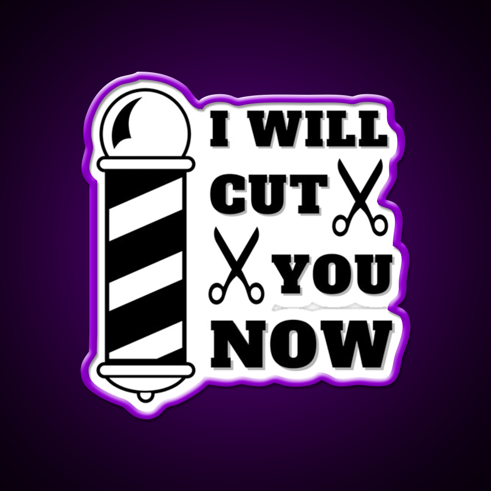 I Will Cut You Now Barber Shop Haircut Led Neon Sign - LED neon sign view 9