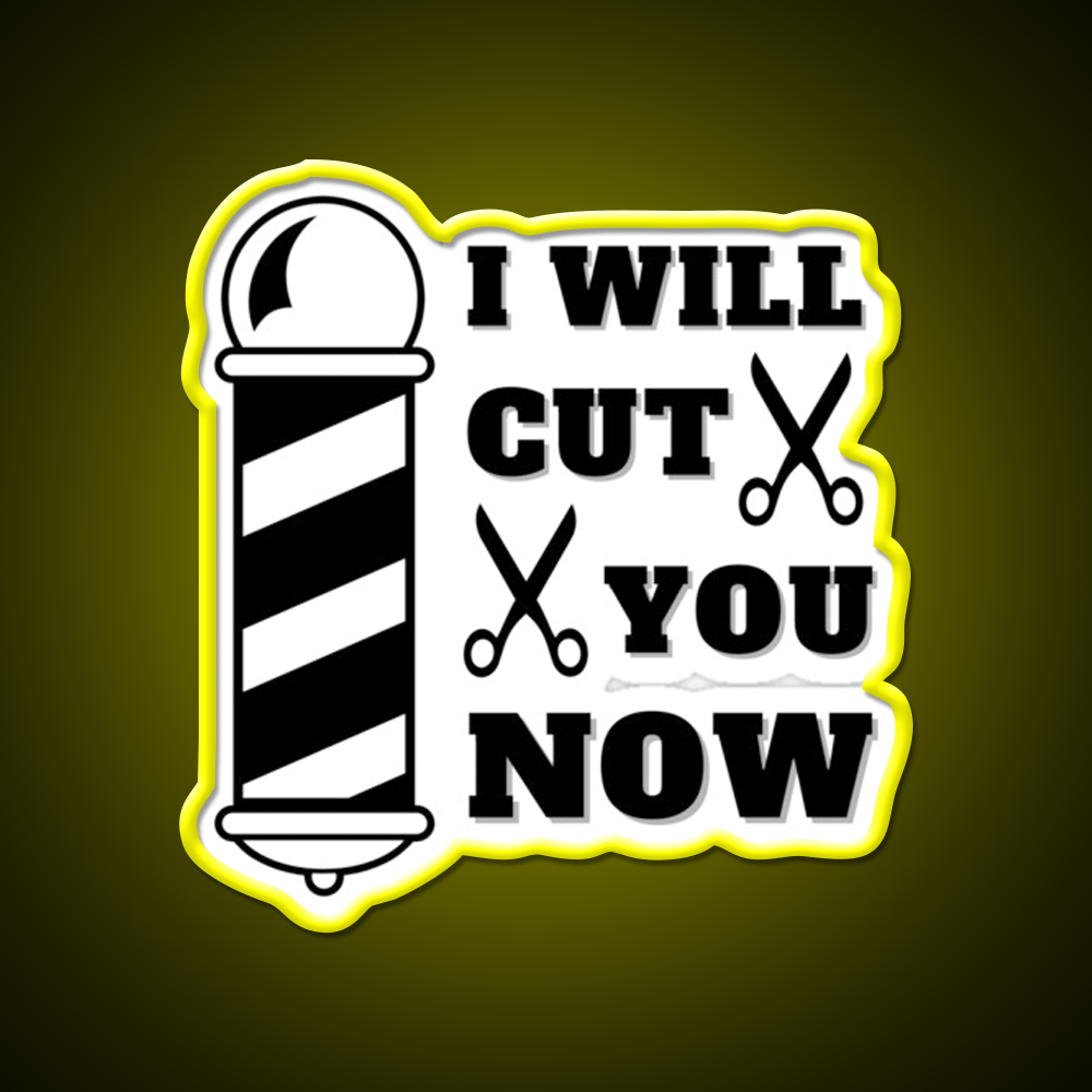I Will Cut You Now Barber Shop Haircut Led Neon Sign - LED neon sign view 7