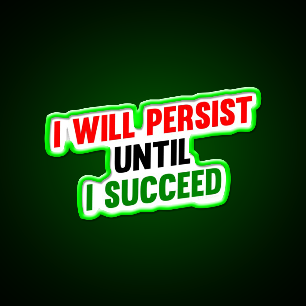 I Will Persist Until I Succeed Gym Fitness Led Neon Sign Rgb Color - LED neon sign view 8
