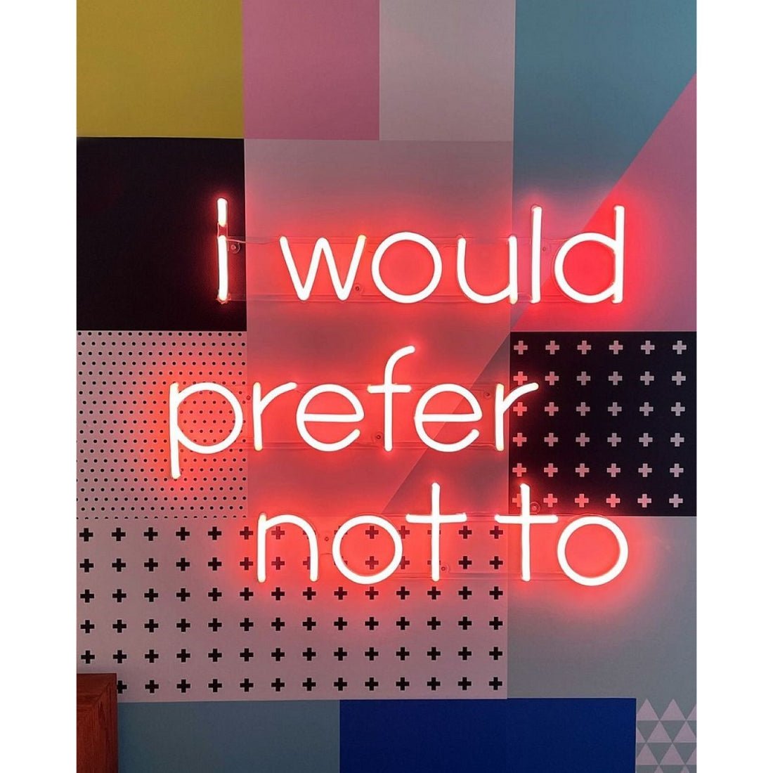 I Would Prefer Not To Led Sign Business Neon Sign - Shineneon