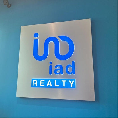 Iad Realty Acrylic Business Logo Sign - Shineneon