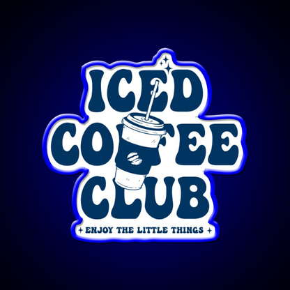 Ice Coffee Club Cafe Led Neon Sign Espresso Bar Art Rgb Color