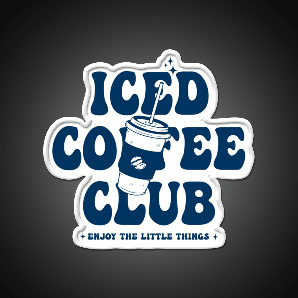 Ice Coffee Club Cafe Led Neon Sign Espresso Bar Art Rgb Color - Shineneon