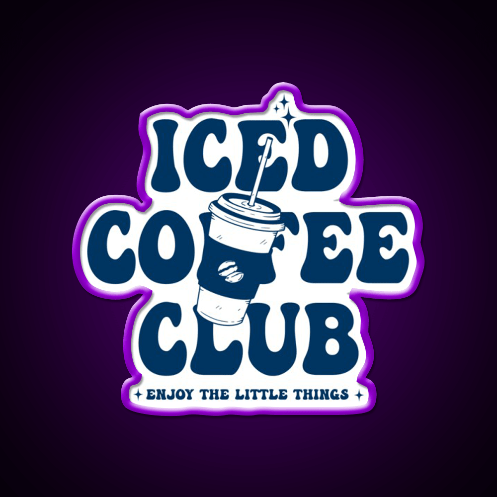 Ice Coffee Club Cafe Led Neon Sign Espresso Bar Art Rgb Color - Shineneon
