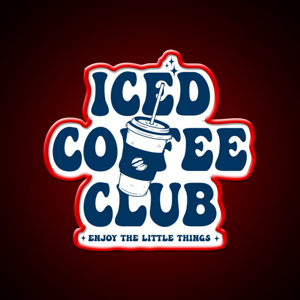 Ice Coffee Club Cafe Led Neon Sign Espresso Bar Art Rgb Color - Shineneon