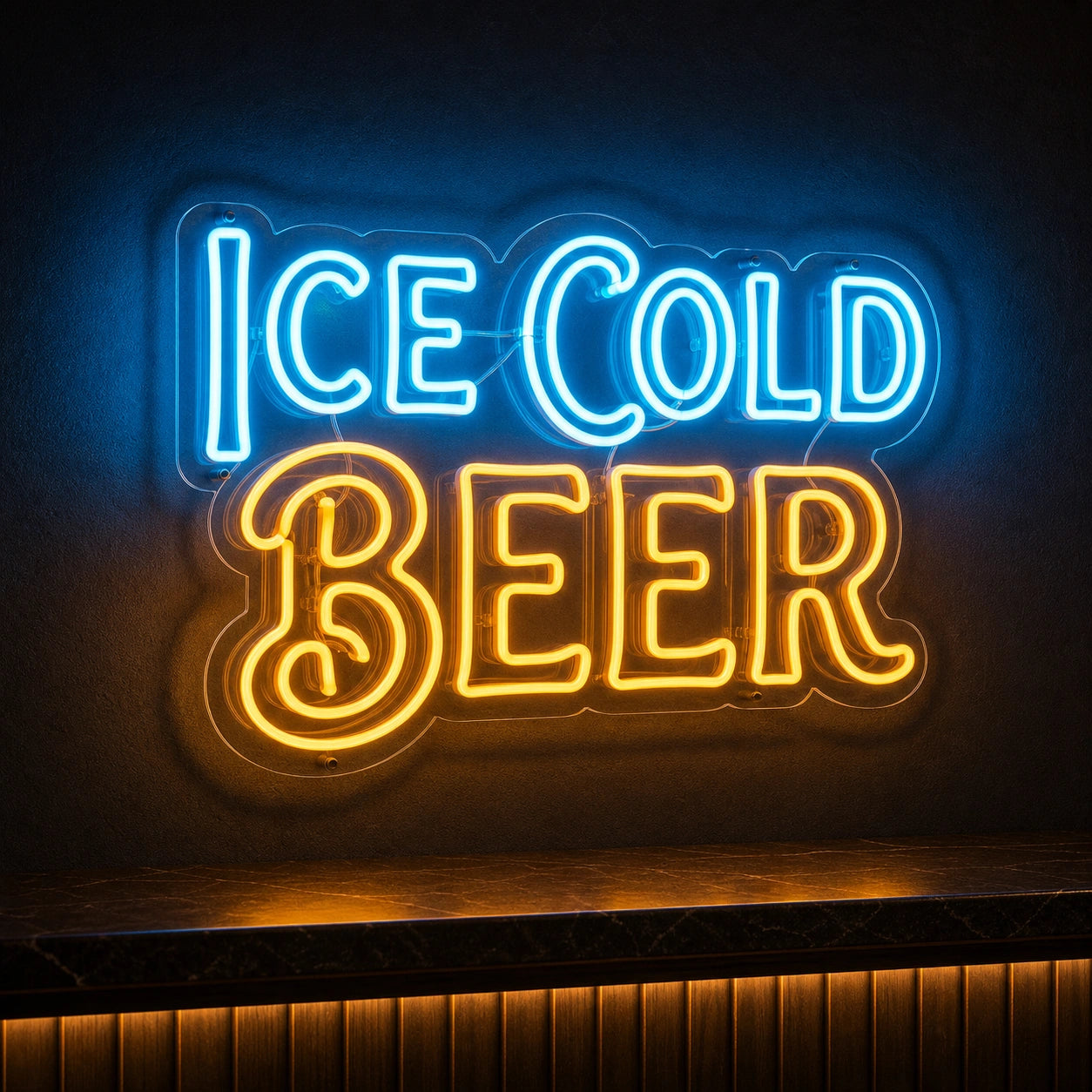 Ice Cold Beer LED Neon Sign Man Cave Neon Sign high-converting product image