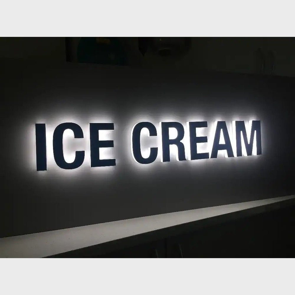 Ice Cream 3D Backlit Channel Letters Led Light Sign - Shineneon