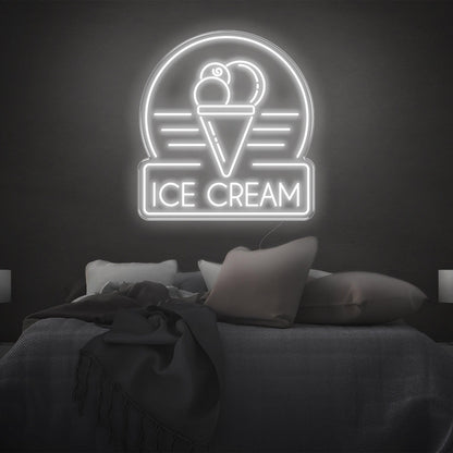 Ice Cream Bright Green Led Neon Sign For Bedroom And Shop Decor | Shineneon