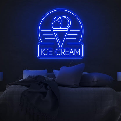 Ice Cream Bright Green Led Neon Sign For Bedroom And Shop Decor | Shineneon