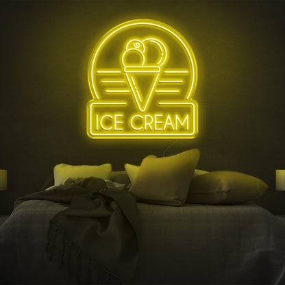 Ice Cream Bright Green Led Neon Sign For Bedroom And Shop Decor | Shineneon