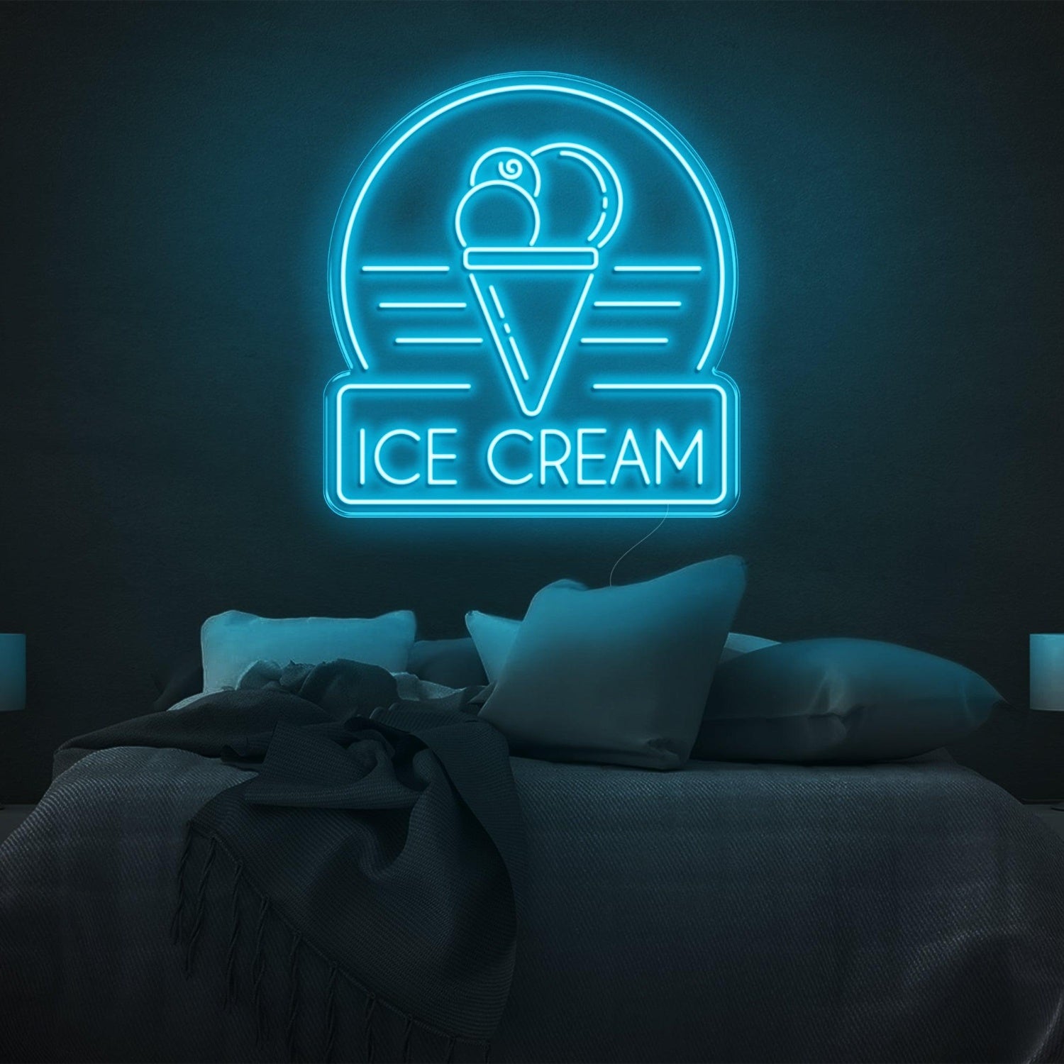 Ice Cream Bright Green Led Neon Sign For Bedroom And Shop Decor | Shineneon